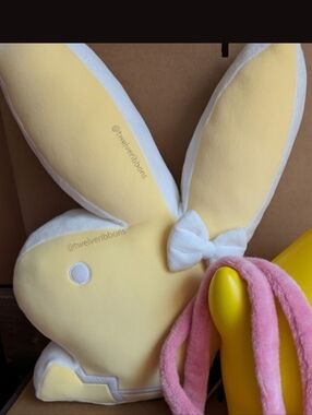 Playboy Bunny Pillow Yellow